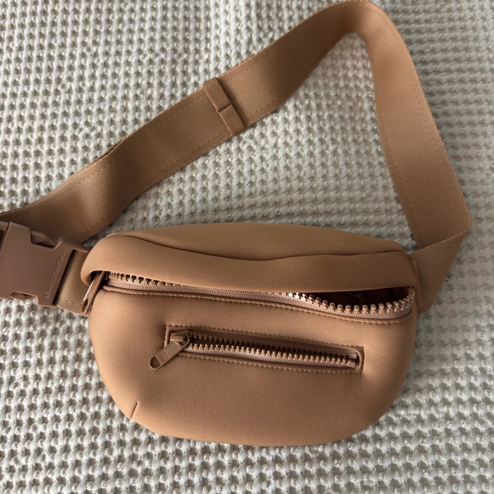 Dagne Dover Ace Neoprene Fanny Pack in Camel